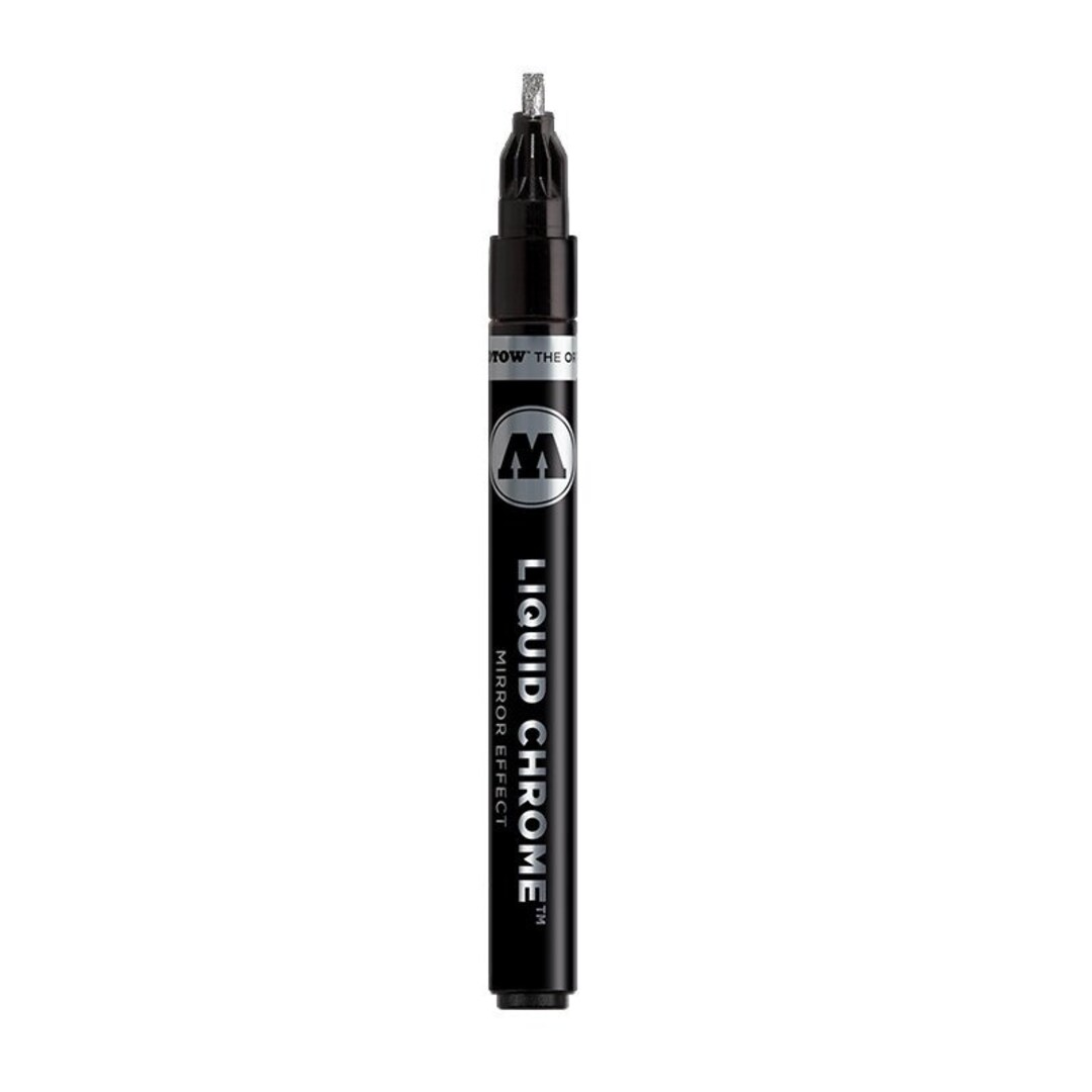 Buy Molotow Liquid Chrome Calligraphy Marker 3mm Mirror Effect Silver Pen  Alcohol Based High Gloss Ink Online in India 