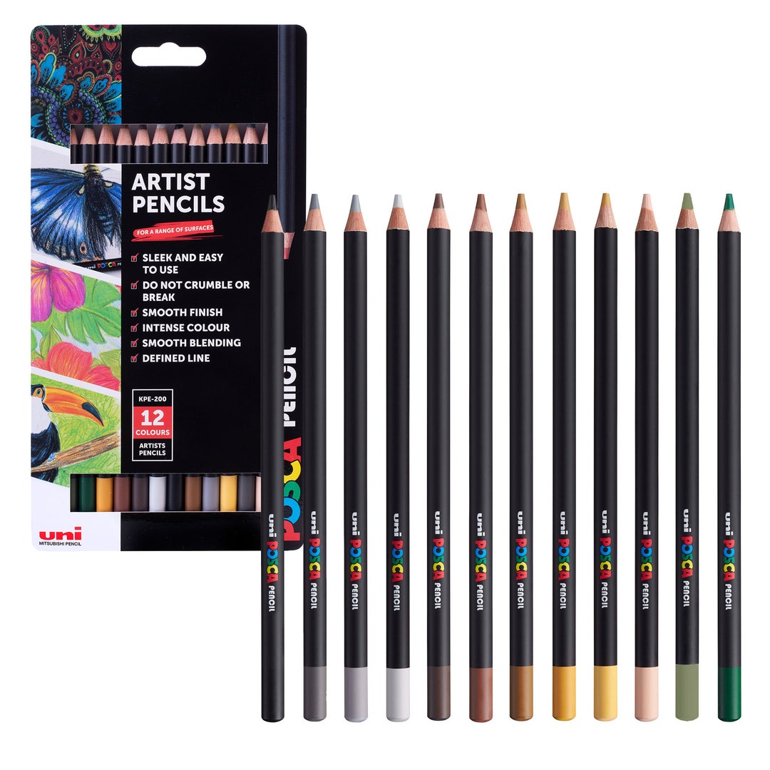 Uni Posca Oil/wax Pencil Packs Blendable Vivid Artist Colouring Range  Smooth Multi Effect Gift Set 