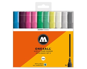 Molotow 227HS Basic Set 3 (10) 4mm Acryl Marker Stifte mit runder Spitze