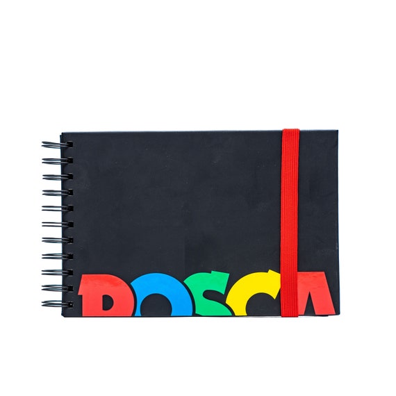 Uni Posca Sticker Blackbook Carnet de croquis A5 de 48 pages