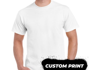 Custom Printed White - T-shirt