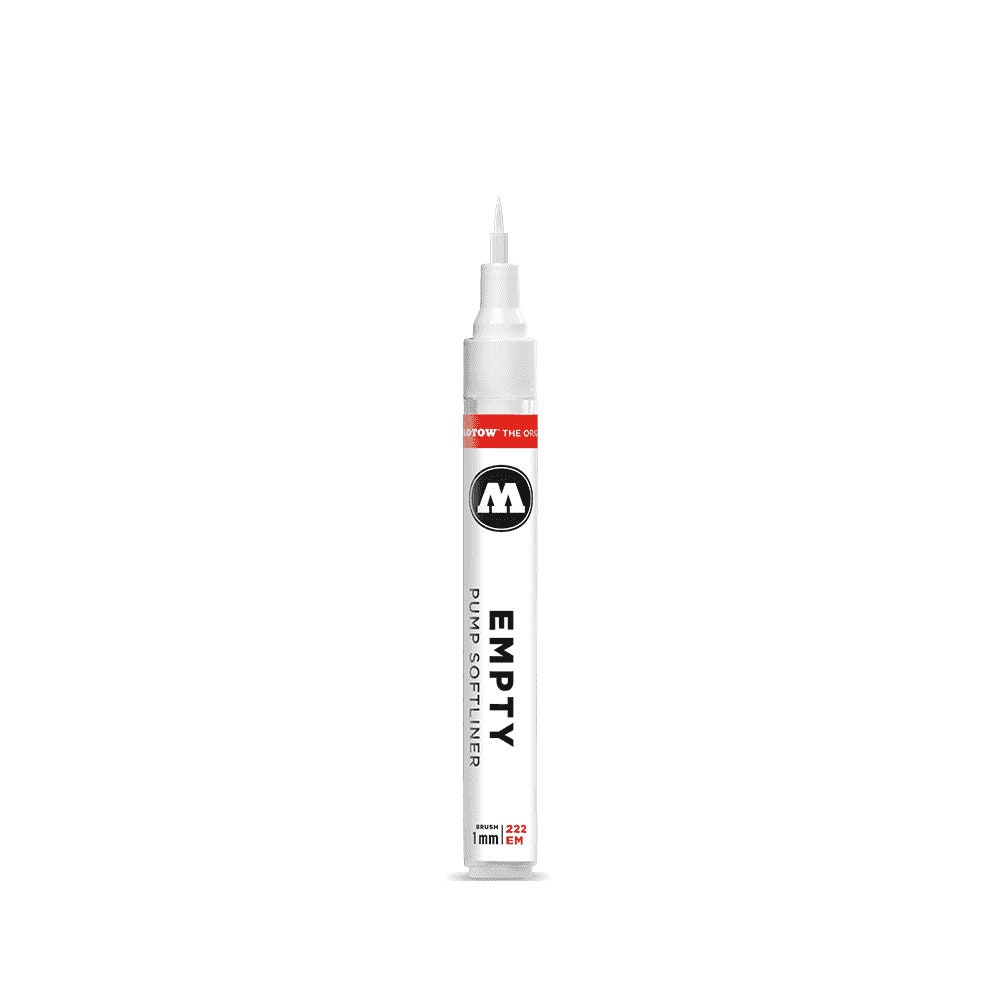 Molotow 222EM 1MM brush tip vide pompe marqueur stylo rechargeable