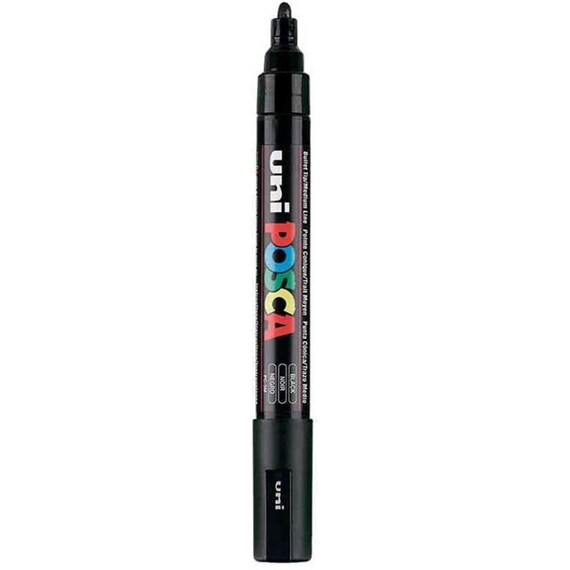 5pcs/set Uni Posca Paint Pen Mixed Mark 5 Sizes Each With 1 Pen Pc