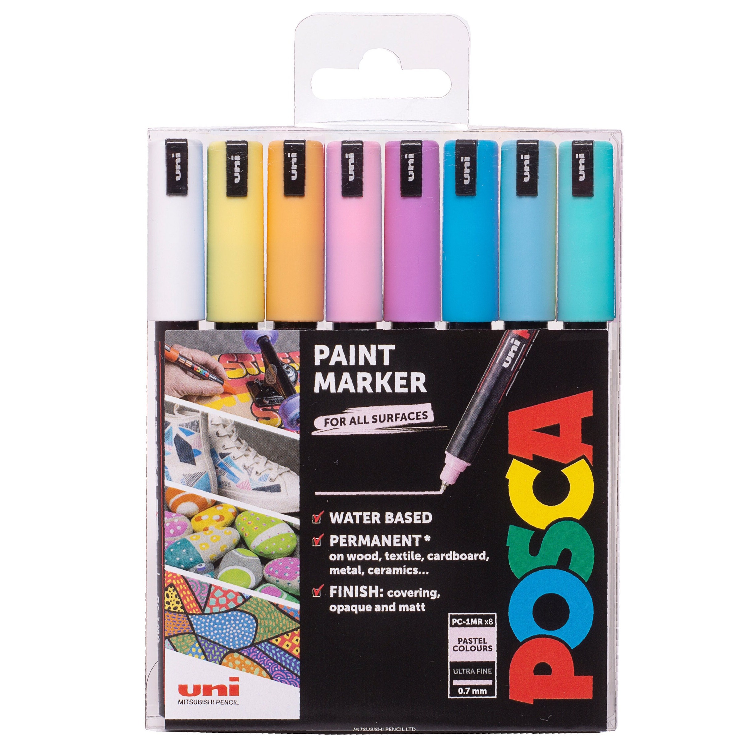 MARQUEUR POSCA ULTRA FIN 0.7MM BLANC PC-1MR