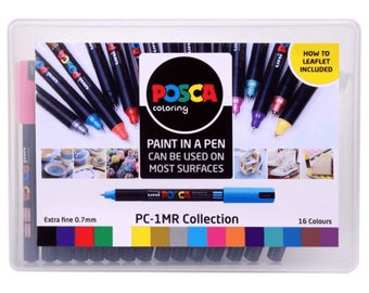 POSCA Marker PC-1MR Ultra Fine Coloured Pack Of 16 | Zart - View #2
