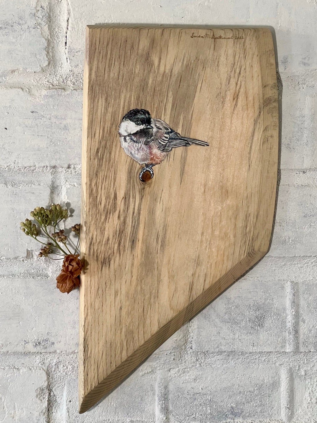 Hand Painted Bird on Wood Wall Art - Etsy
