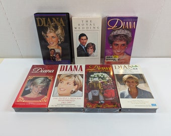 Princess Diana Lot of 7 VHS tapes Mostly New/Sealed Royal Family England