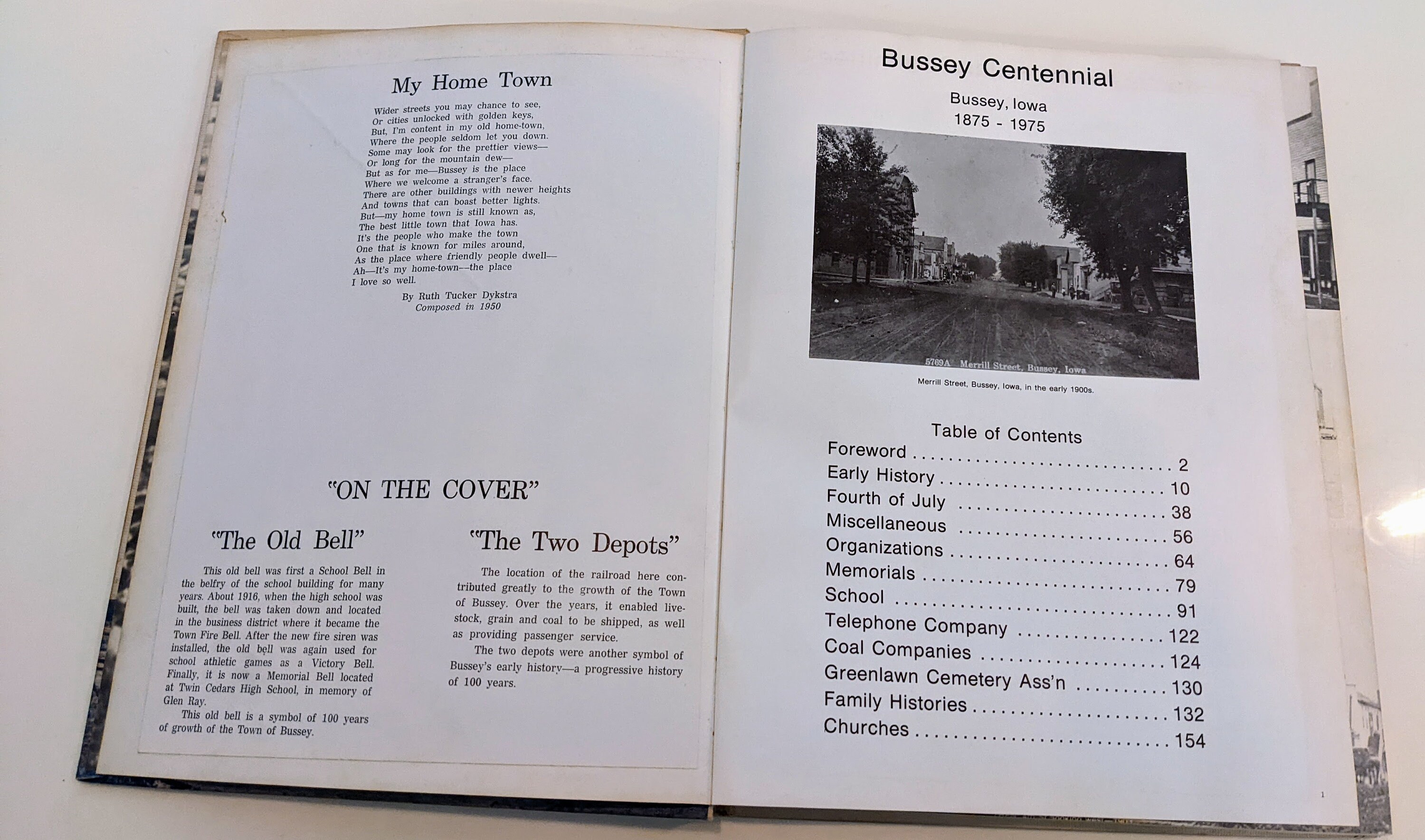Bussey Iowa Centennial Book 18751975 Iowa History Book Lots of Photos