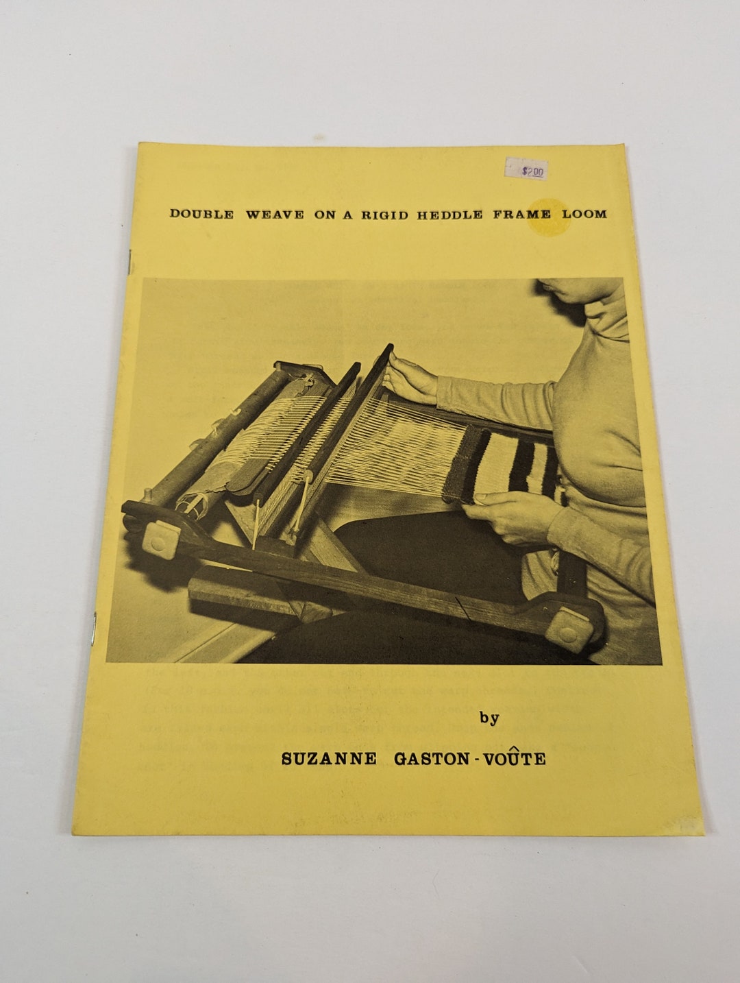 Double Weave on a Rigid Heddle Frame Loom Weaving Book 1976 Etsy