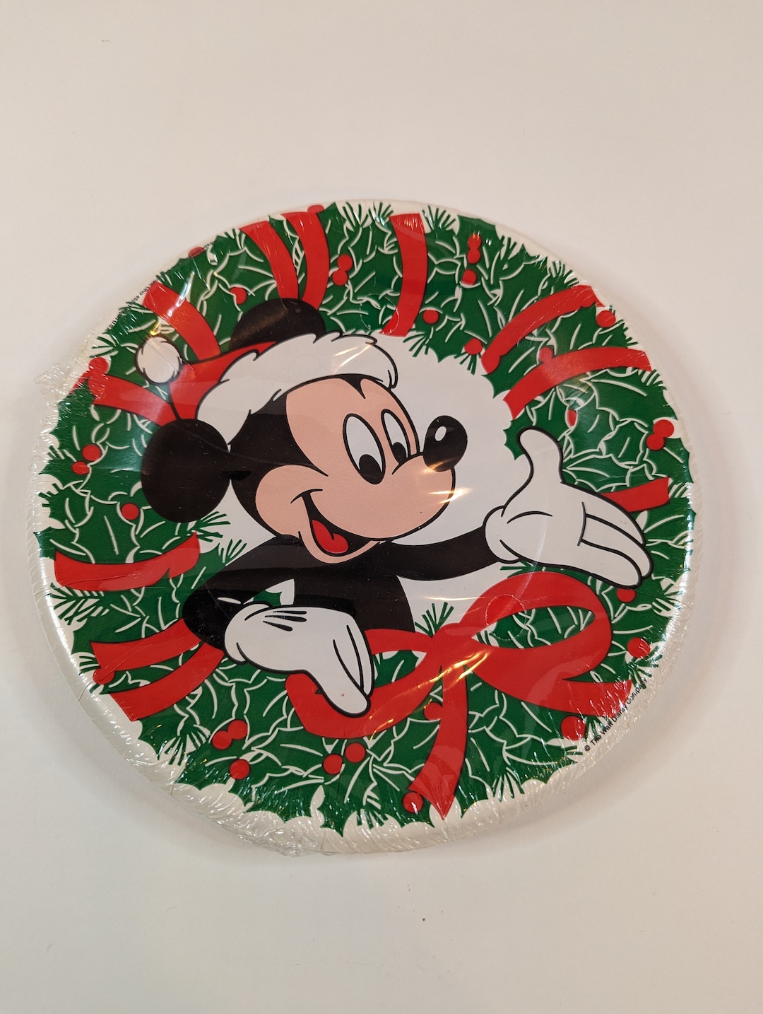 Vintage Mickey Mouse Christmas Paper Plates 7 Gibson Etsy