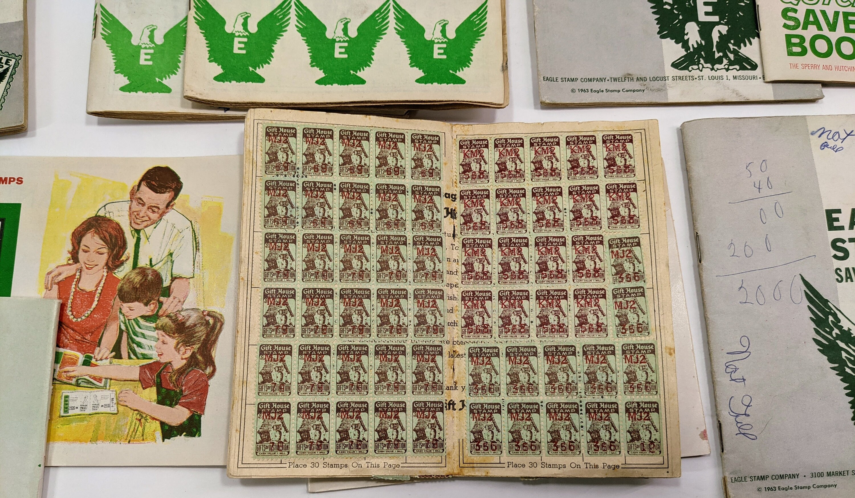 Green stamp books 14 Full Eagle Stamps Gift House S & H Etsy