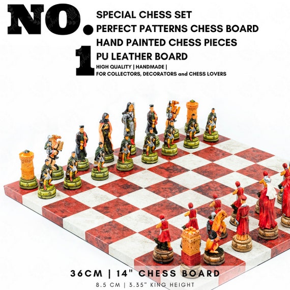 King Arthur Chess Set 36cm 14 Themed Chess Set