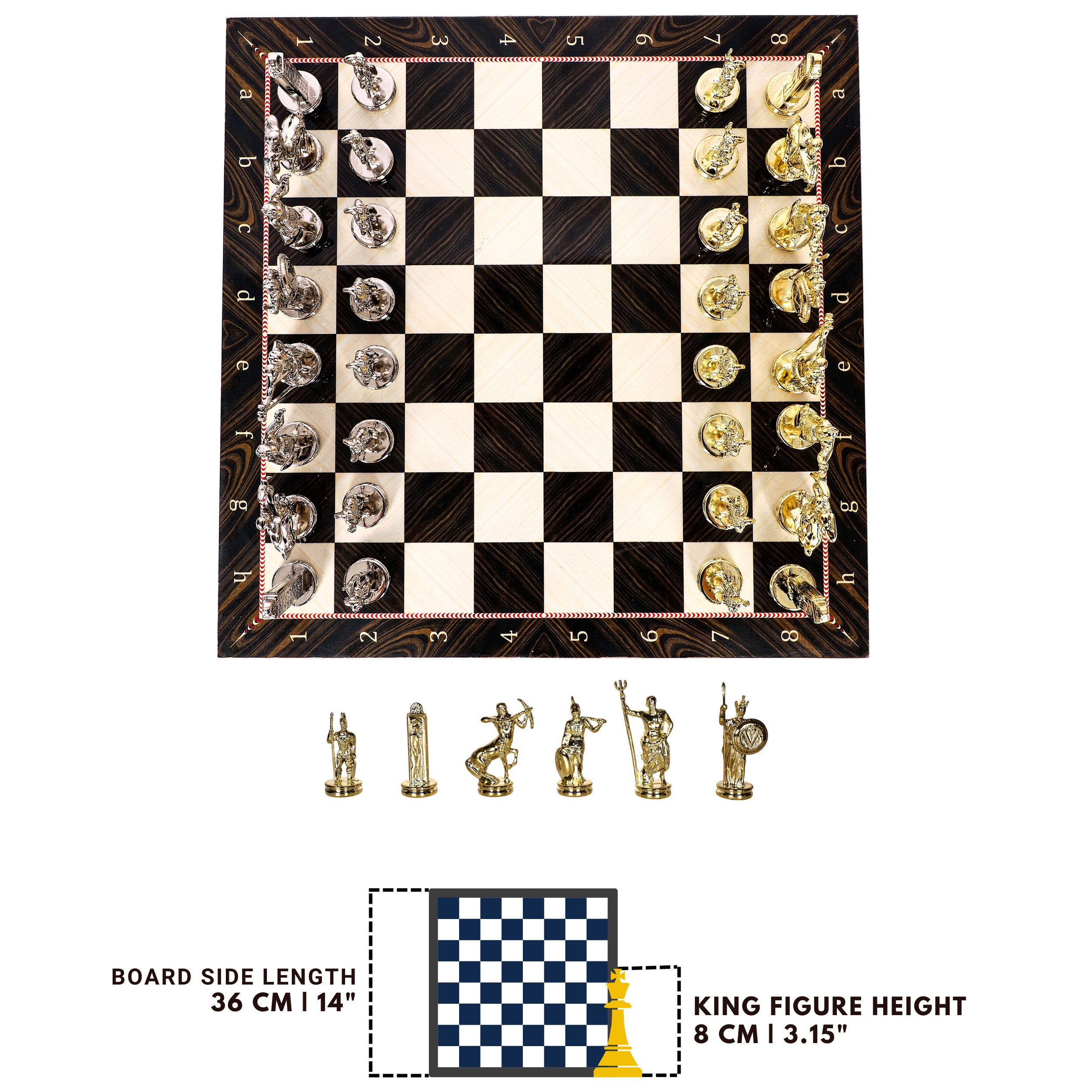 Chess set - Ajedrez del Real Madrid con trofeos - Wood and metal