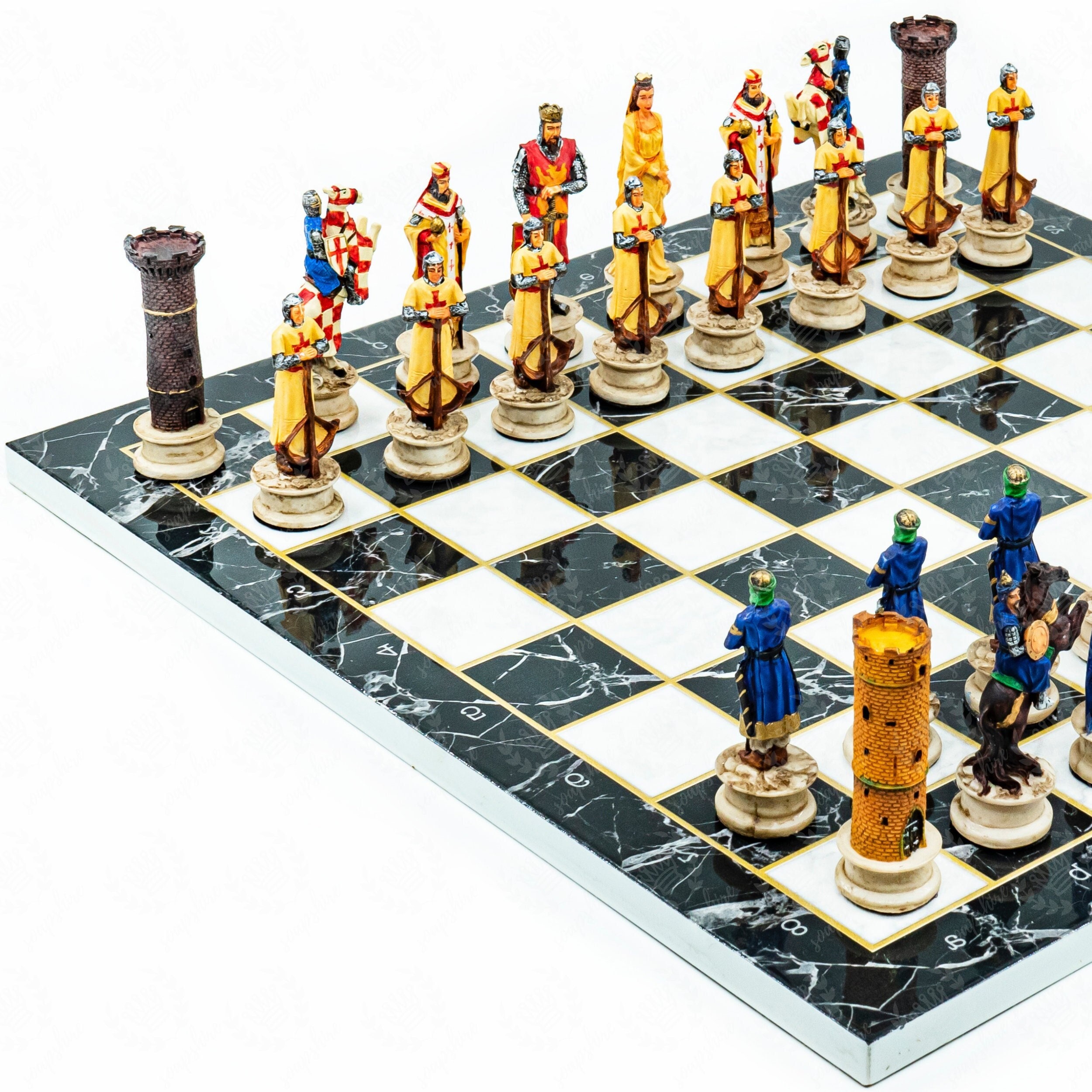 Crusader Chess Set 36cm 14 Themed Chess Set