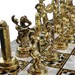 Marble / Mosaic / Walnut Pattern Chess Board and Metal Figures Chess Set (8, 10, 12, 15, 17 Inch) Greek, Roman, British, Egyptian Chessmen 