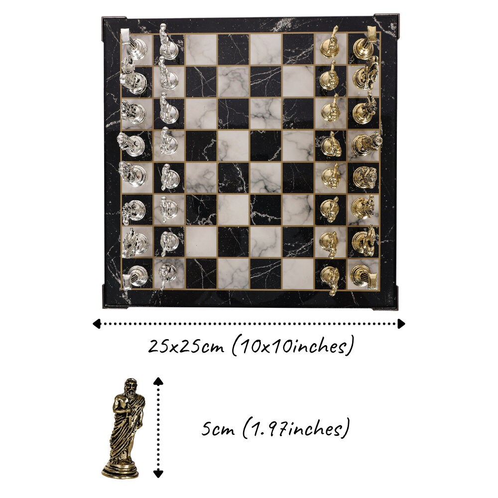 Custom Metal Chess Set Greek Mythology Roman Archer Metal 