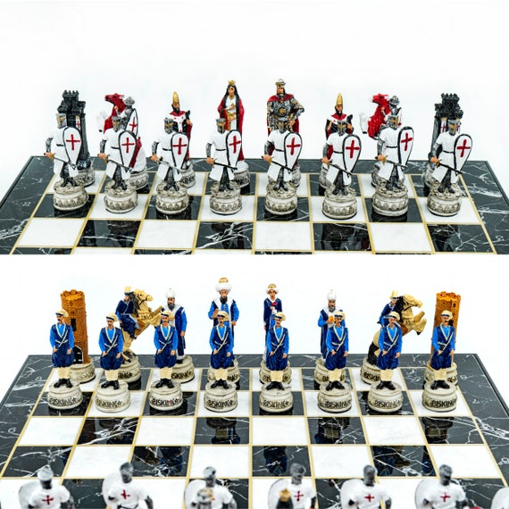 King Arthur Chess Set 36-41 Cm / 14-16 Historical Ancient 