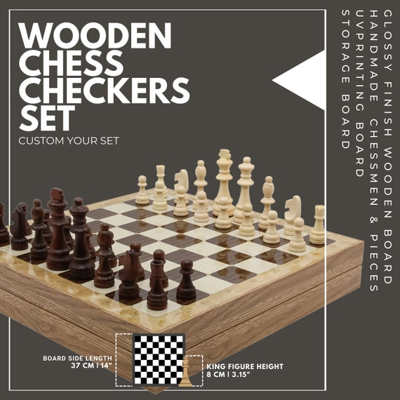 Game Gallery Chess & Checkers Wood Set for sale online