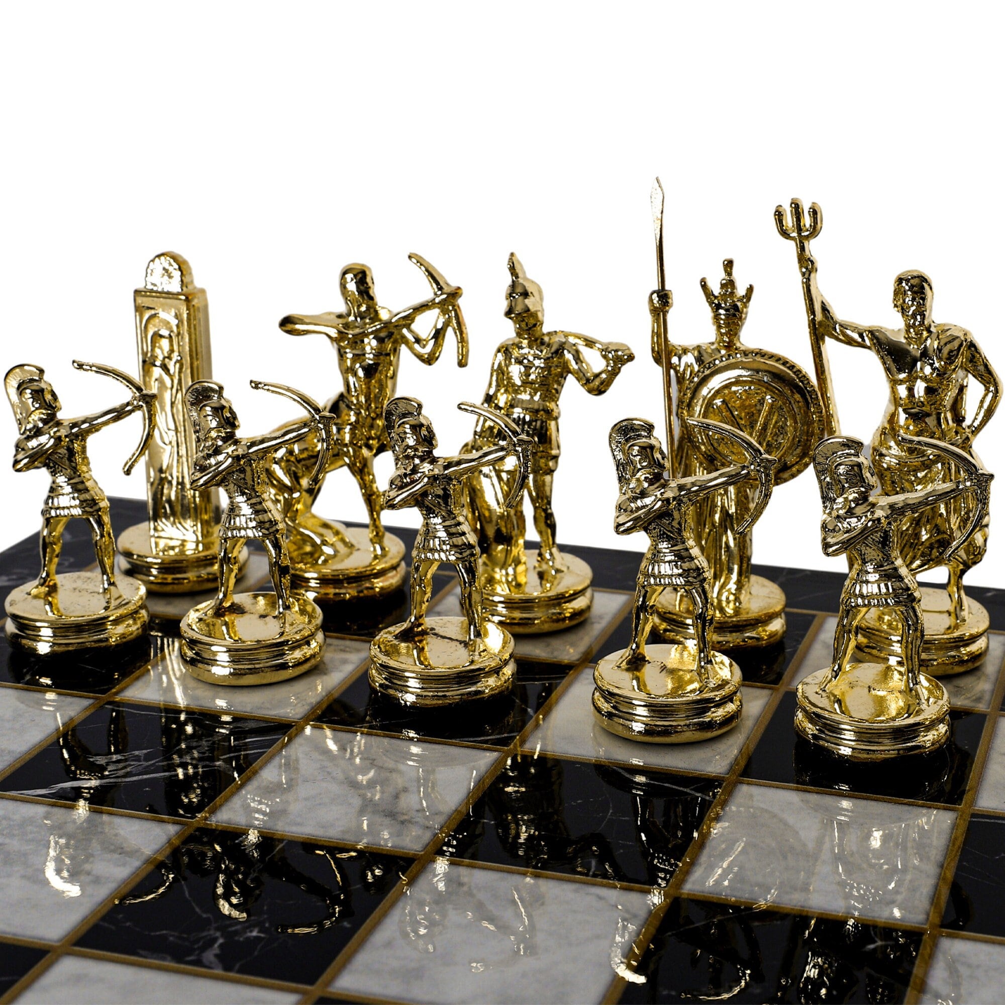 Custom Metal Chess Set Greek Mythology Roman Archer Metal 