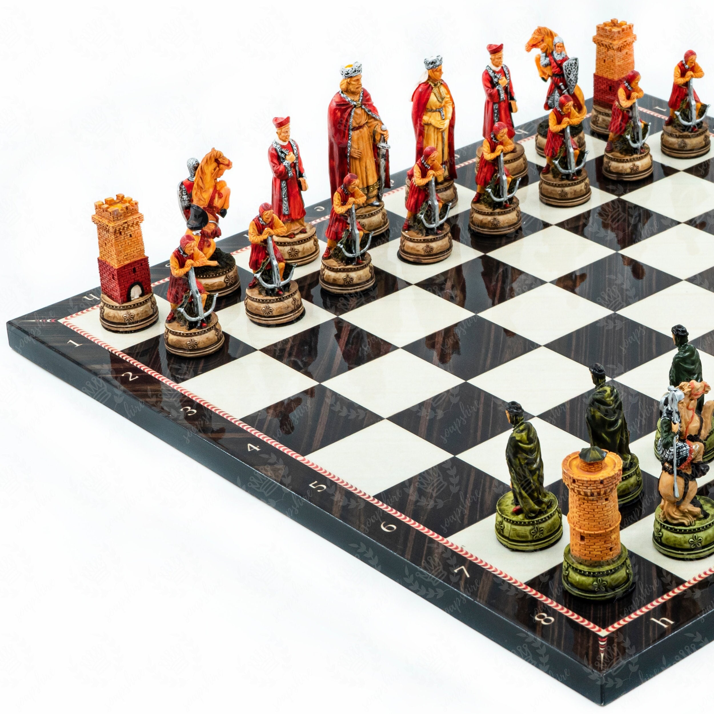 King Arthur Camelot Chess Set 36cm 14 Handmade - Etsy India