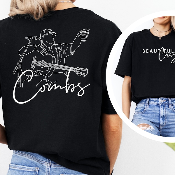 Luke Combs Beautiful Crazy Shirt, Luke Combs Shirt, Western Graphic Tee, Country Music Shirt, Western Shirt, Cowboy Shirt, Concert Shirt