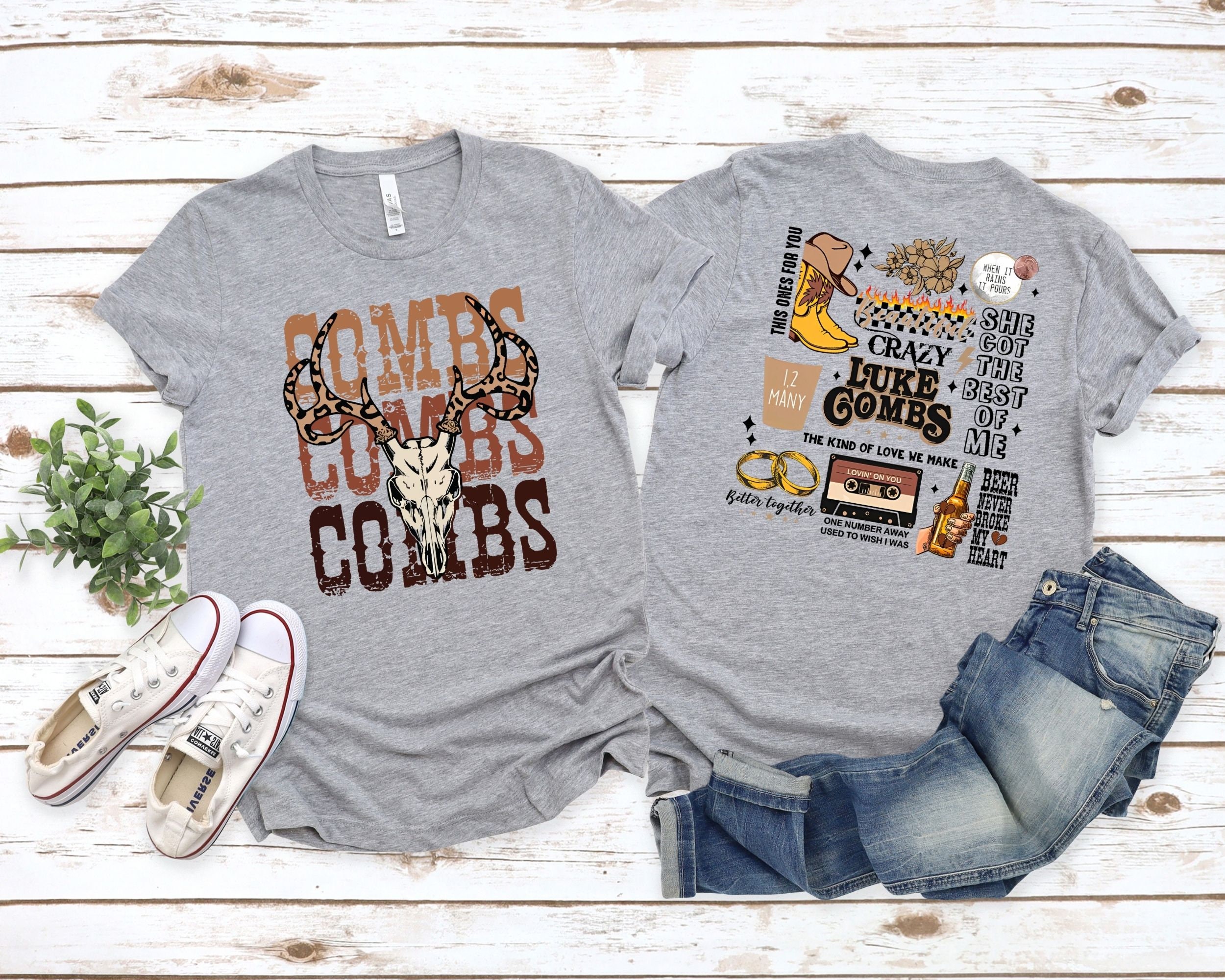 Combs Bullhead Shirt Two Side Print, Country Music Shirt