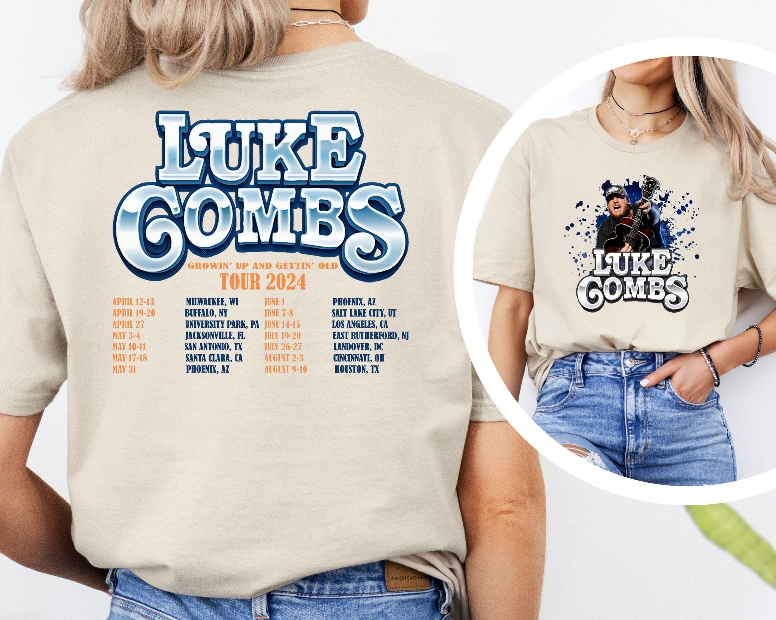Lukee Comb 2024 Tour Shirt, Lukee Comb Shirt, Lukee Comb Merch, Country Music Fan Shirt, Cowboy Combs Bullhead Double Sided T-Shirt