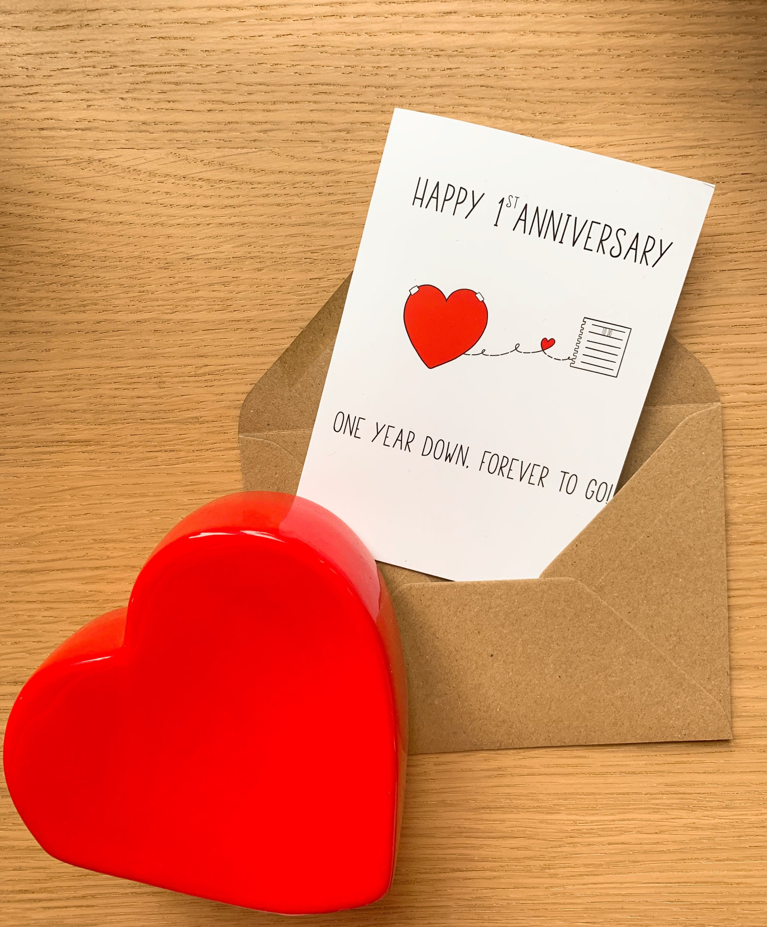 First Anniversary With Love Card First Anniversary With Love Card
