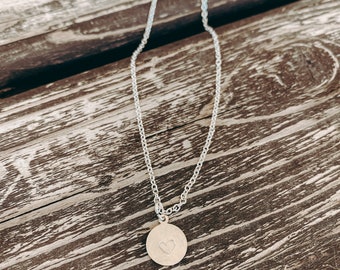 Silver/Gold Circle Pendant Necklace