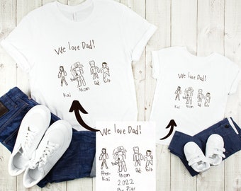 T Shirt With Drawing - Etsy