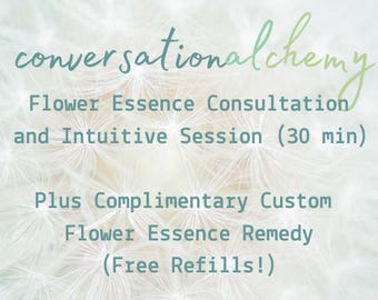 30-Min Flower Essence Consultation: Intuitive Session plus Custom Remedy