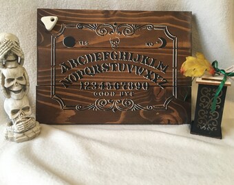 Rustic Stenciled Ouija Board hanging sign