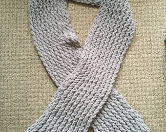 Heather gray scarf, bulky scarf, long scarf