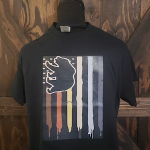 Bear Pride Distressed Flag Tshirt