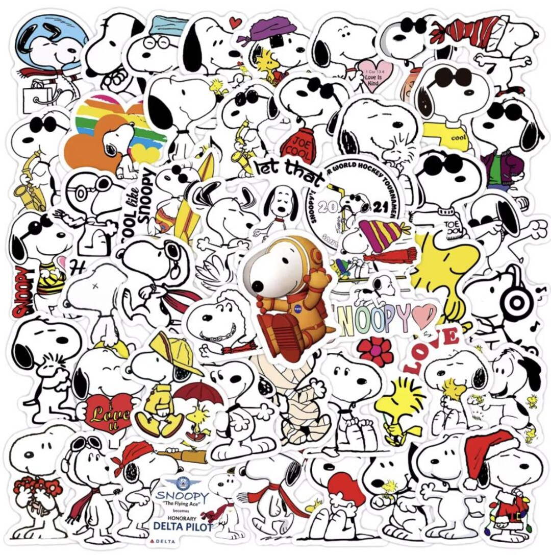 Snoopy Sticker Pack Snoopy Sticker Pack Vinyl Decals | Peanuts Joe Cool Flying Ace ...