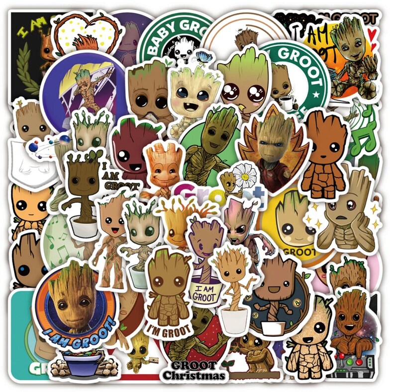 Groot Stickers | Marvel Guardians of the Galaxy | Waterproof Vinyl ...