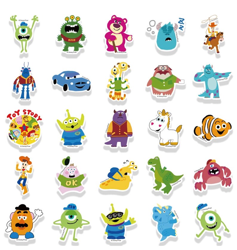 Disney Pixar Character Sticker Pack | Waterproof Vinyl Decals #36 - Etsy