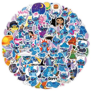 100 Pcs Stitch Stickers,lilo And Stitch Stickers For Water Bottles,gifts  Cartoon Stickers,vinyl Waterproof Stickers For Laptop,bumper,water  Bottles,co