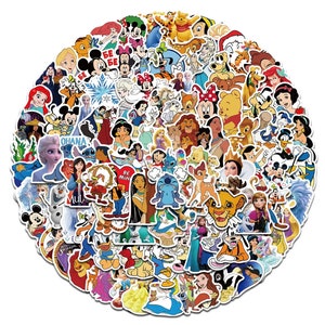 Disney Mickey Mouse and Friends Sticker Pack, Water Resistant, Scrapbooking Journaling Hydro Flask, Goofy Daisy Donald Duck Minnie # 10
