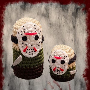 PDF Crochet Hockey Mask My Horror Buddy Doll 2 Sizes