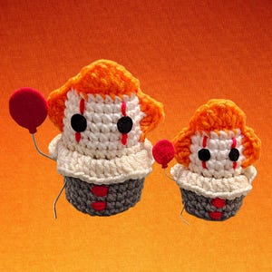 PDF Crochet Creepy Clown My Horror Buddy Doll 2 Sizes