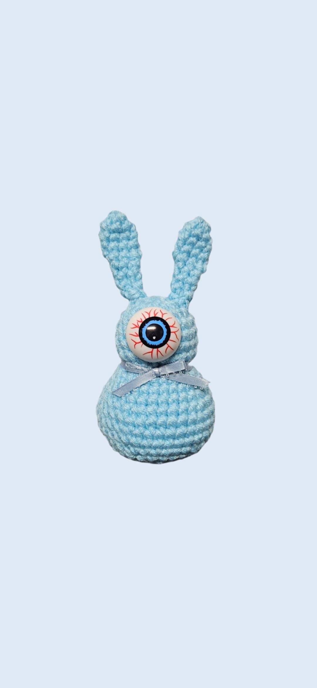 Baby Blue Crochet Cyclops Bunny Rabbit Plush FLEA MARKET - Etsy
