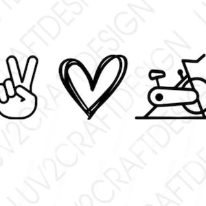 Peace  Love  - SVG/PNG/DXF/Jpg -  Cut Or Print... This is a digital download, you will not receive a physical item