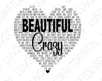 Beautiful Crazy Svg Etsy