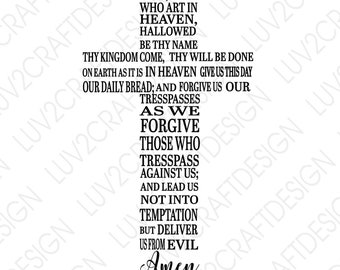 Download Lords prayer sign | Etsy