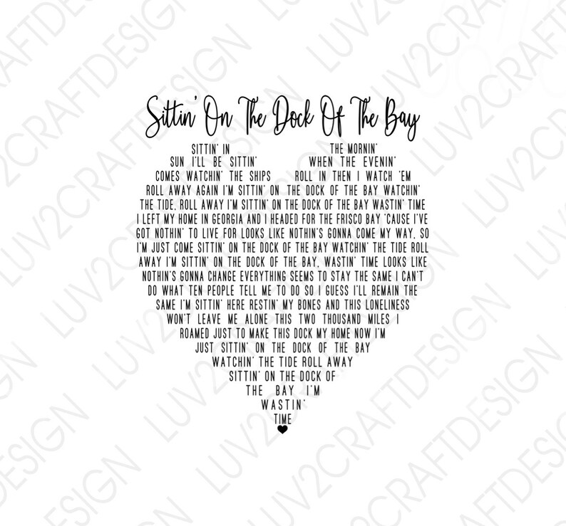 sitting at the dock of the bay lyrics