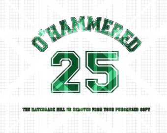 SVG/PNG/JPG -  O&#39;Hammered - Digital Download - No physical item will be sent - Instant Download - Make your own St. Paddy&#39;s Day T-Shirt
