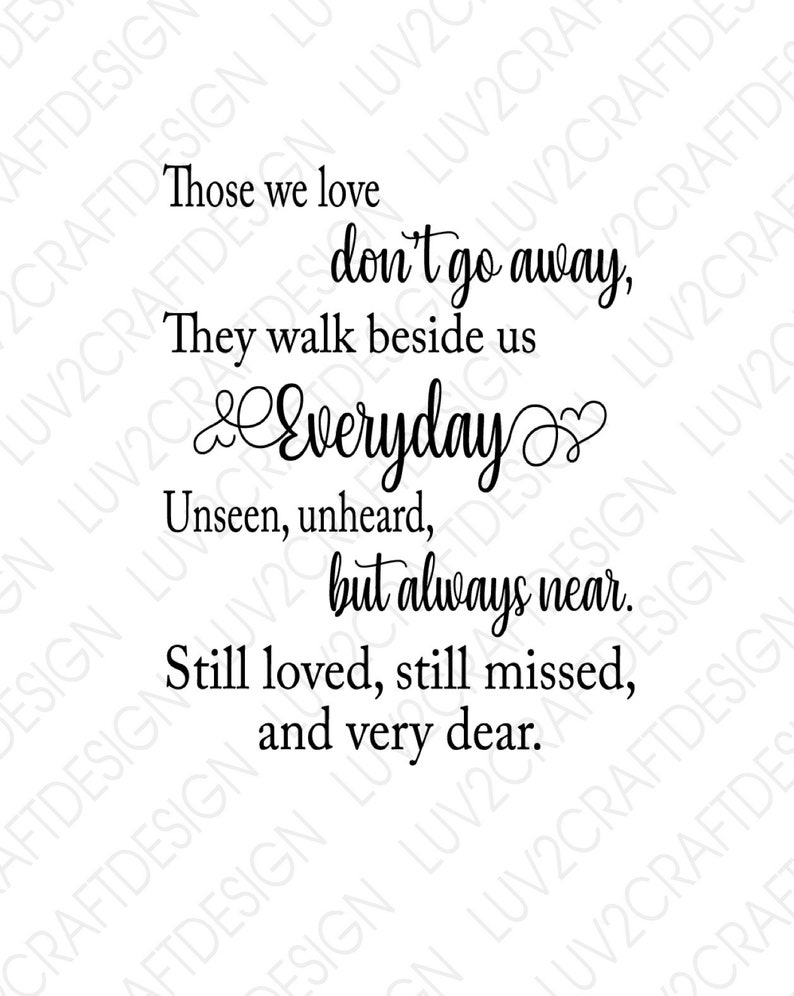 SVG/PNG/JPG Those we Love don't go away they walk beside | Etsy