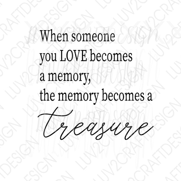 When Someone You Love Becomes a Memory - Etsy