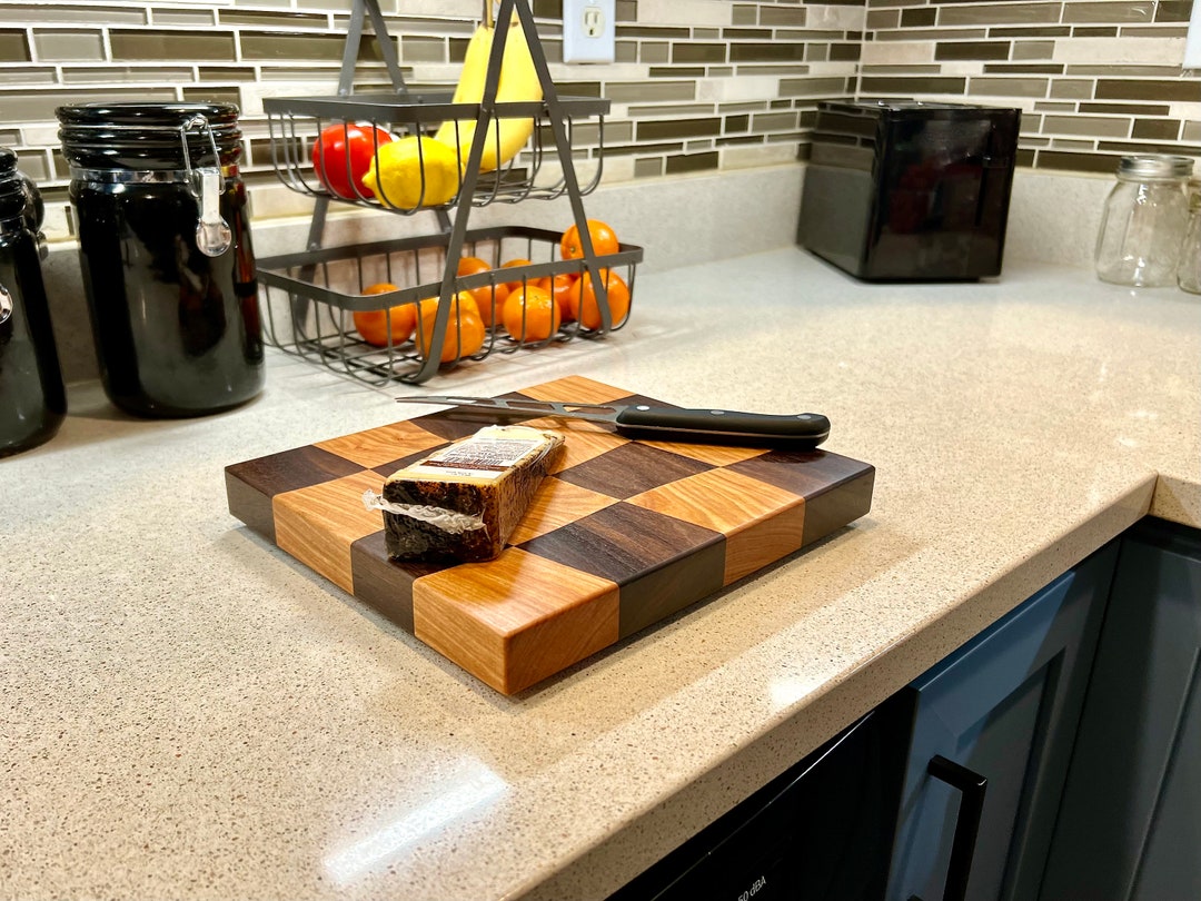 Handmade Wood Drunken Cutting Board, Cheese Board for Chefs, Home Cooking, and Everyday Use